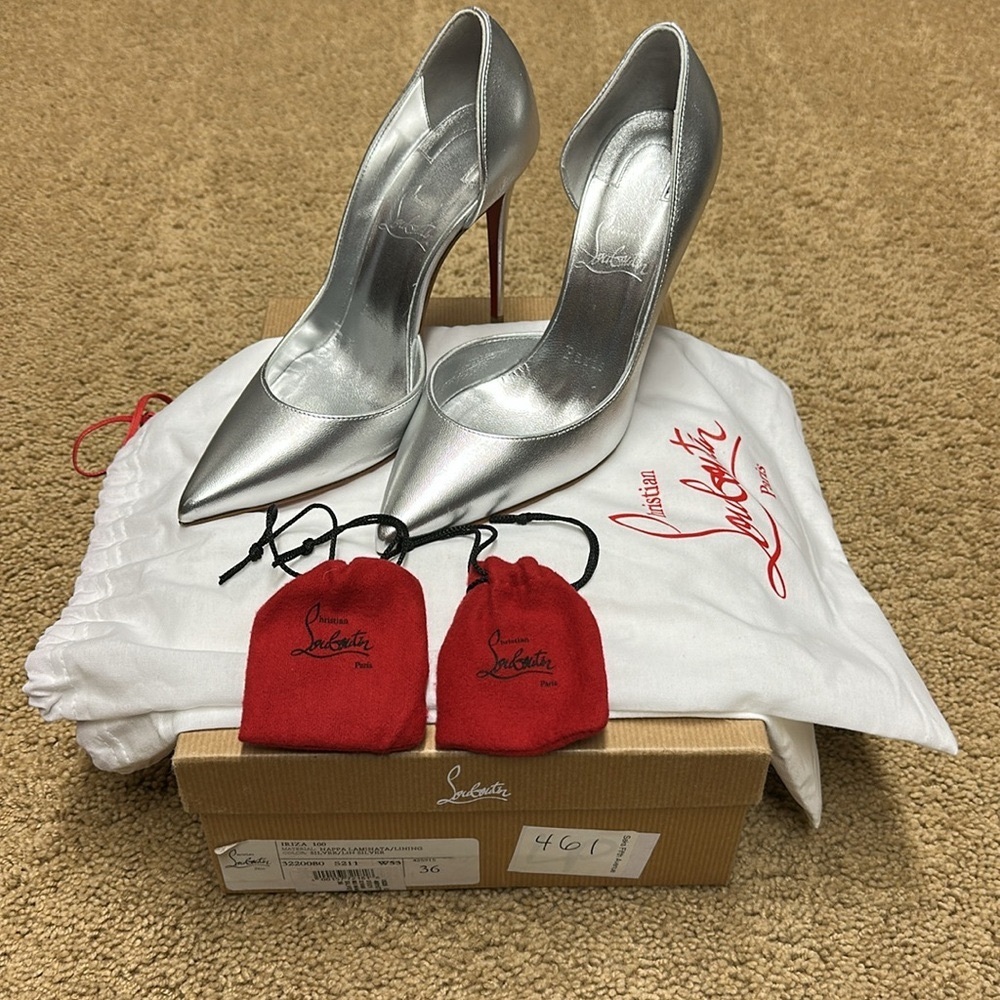 Christian Louboutin Silver Iriza 100